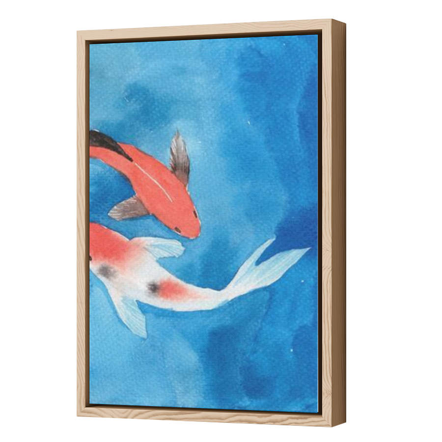 Thumbnail for Canvas - Wood Grain Floating Frame