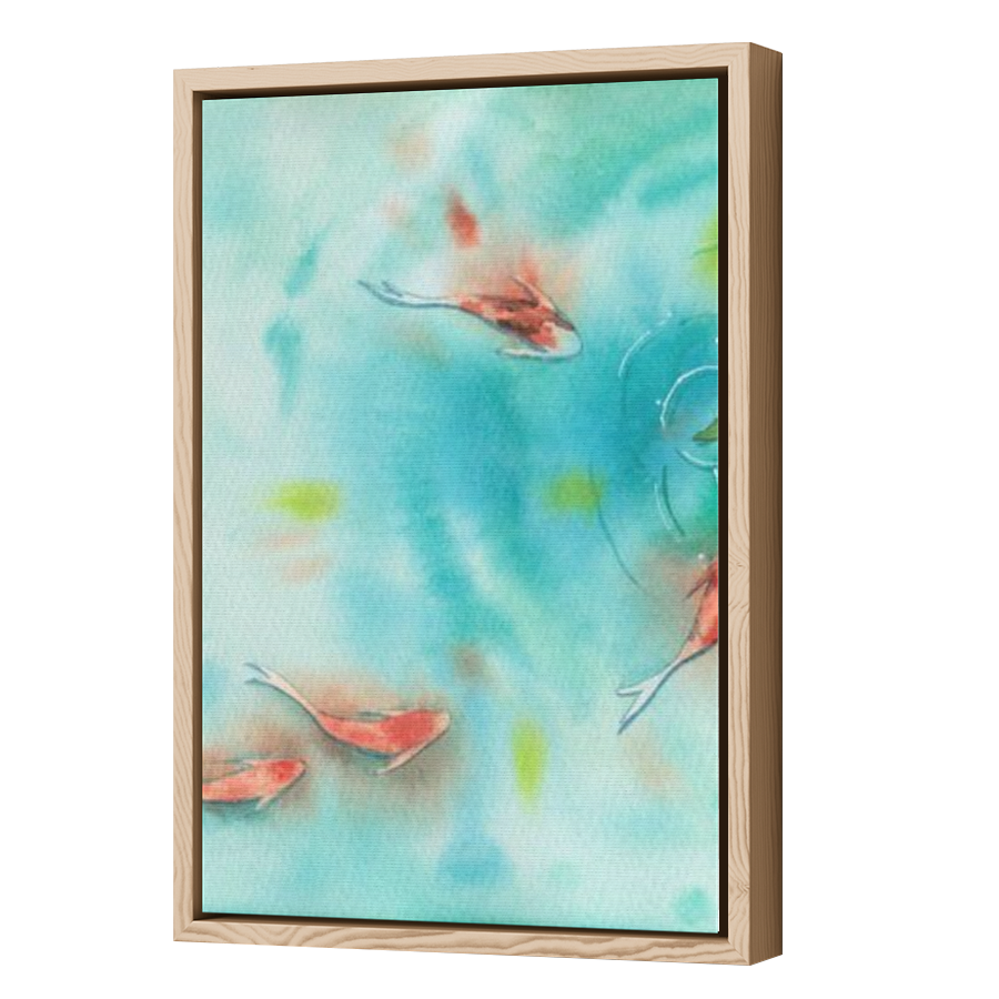 Thumbnail for Canvas - Wood Grain Floating Frame