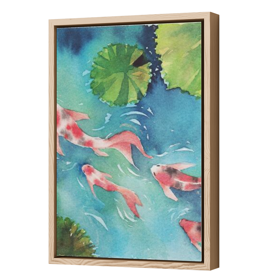 Thumbnail for Canvas - Wood Grain Floating Frame