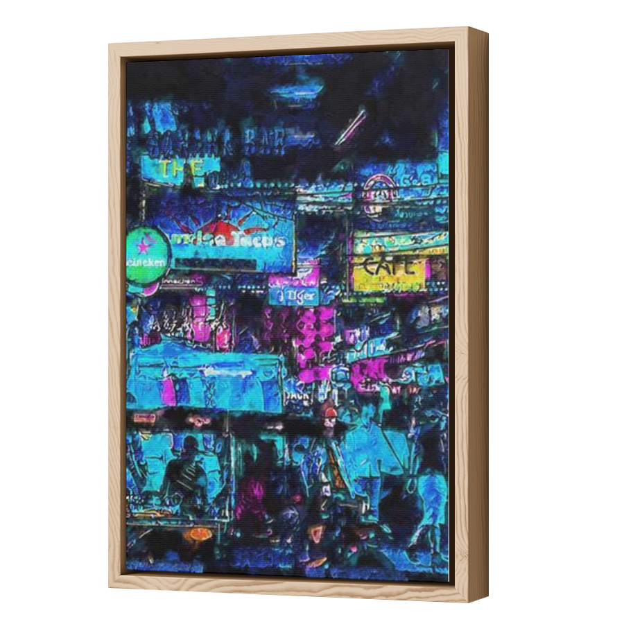 Thumbnail for Canvas - Wood Grain Floating Frame