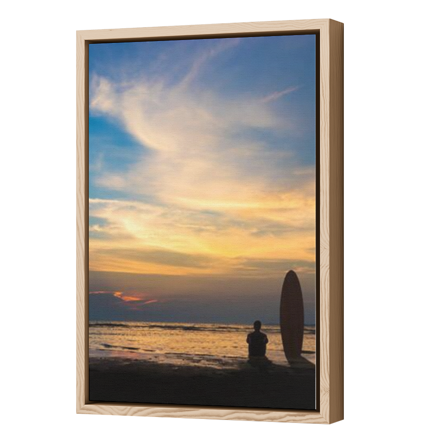Thumbnail for Canvas - Wood Grain Floating Frame