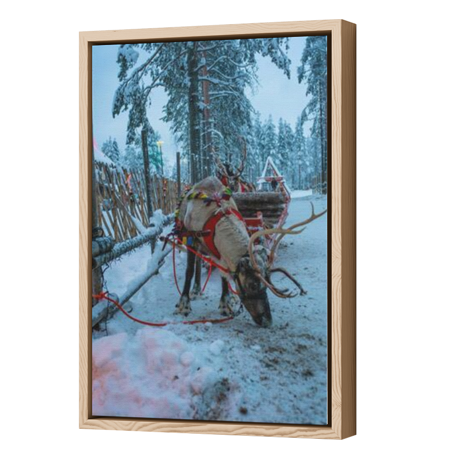 Thumbnail for Canvas - Wood Grain Floating Frame