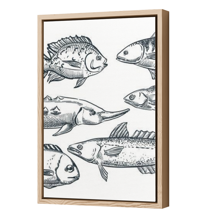 Thumbnail for Canvas - Wood Grain Floating Frame