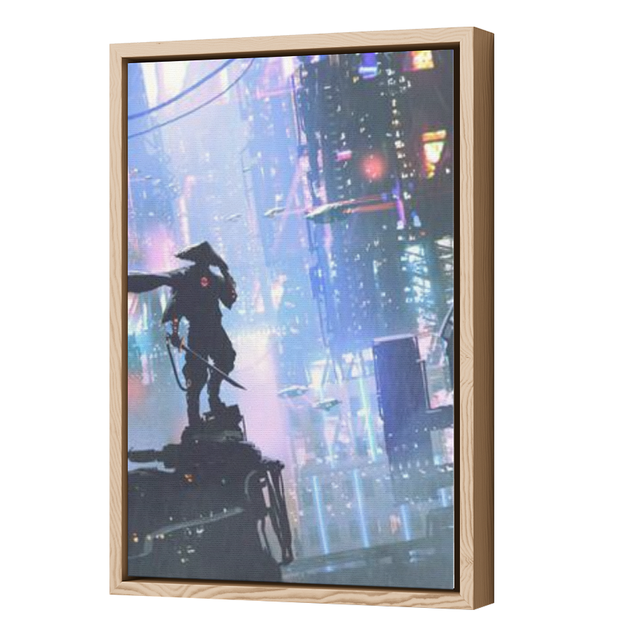 Thumbnail for Canvas - Wood Grain Floating Frame