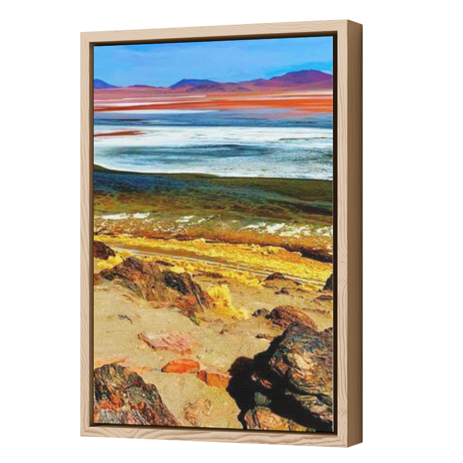 Thumbnail for Canvas - Wood Grain Floating Frame