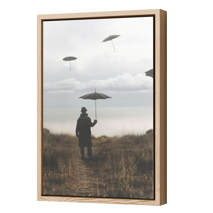 Thumbnail for Canvas - Wood Grain Floating Frame