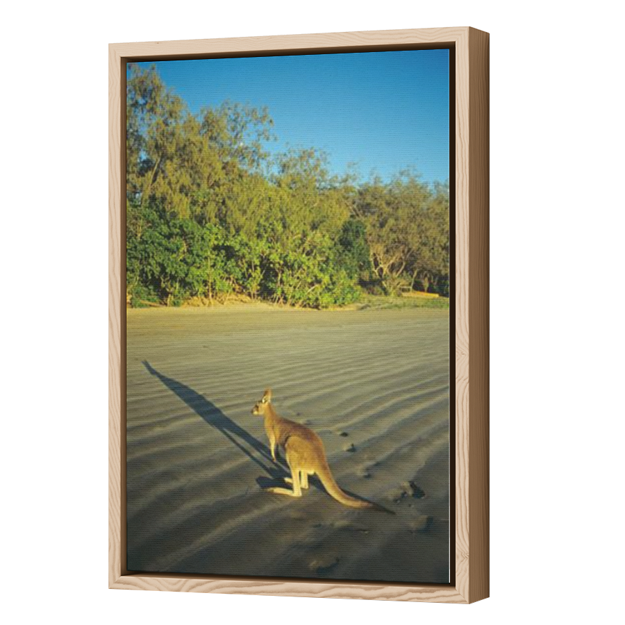 Thumbnail for Canvas - Wood Grain Floating Frame