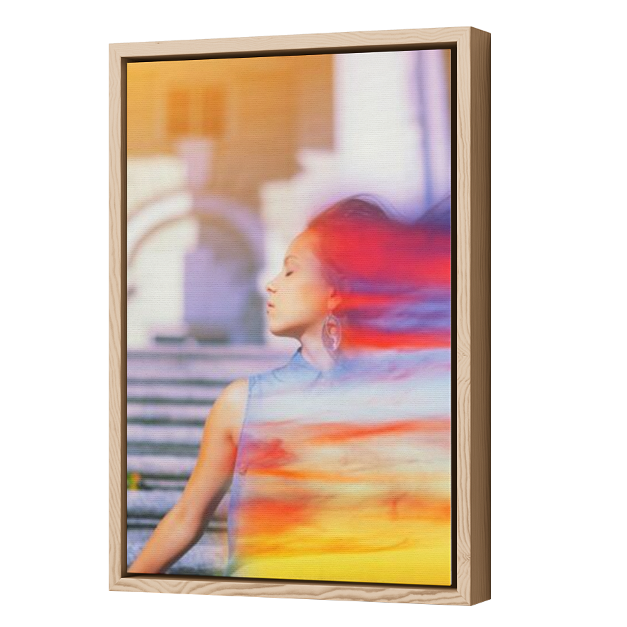 Thumbnail for Canvas - Wood Grain Floating Frame