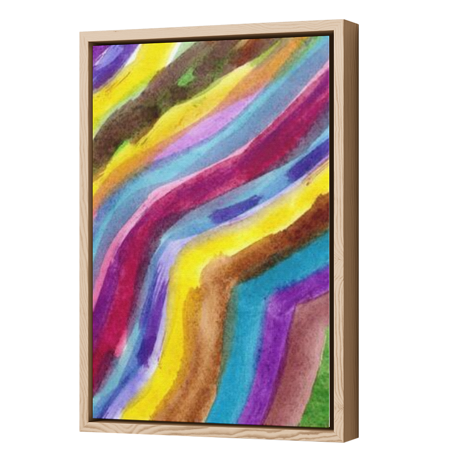 Thumbnail for Canvas - Wood Grain Floating Frame