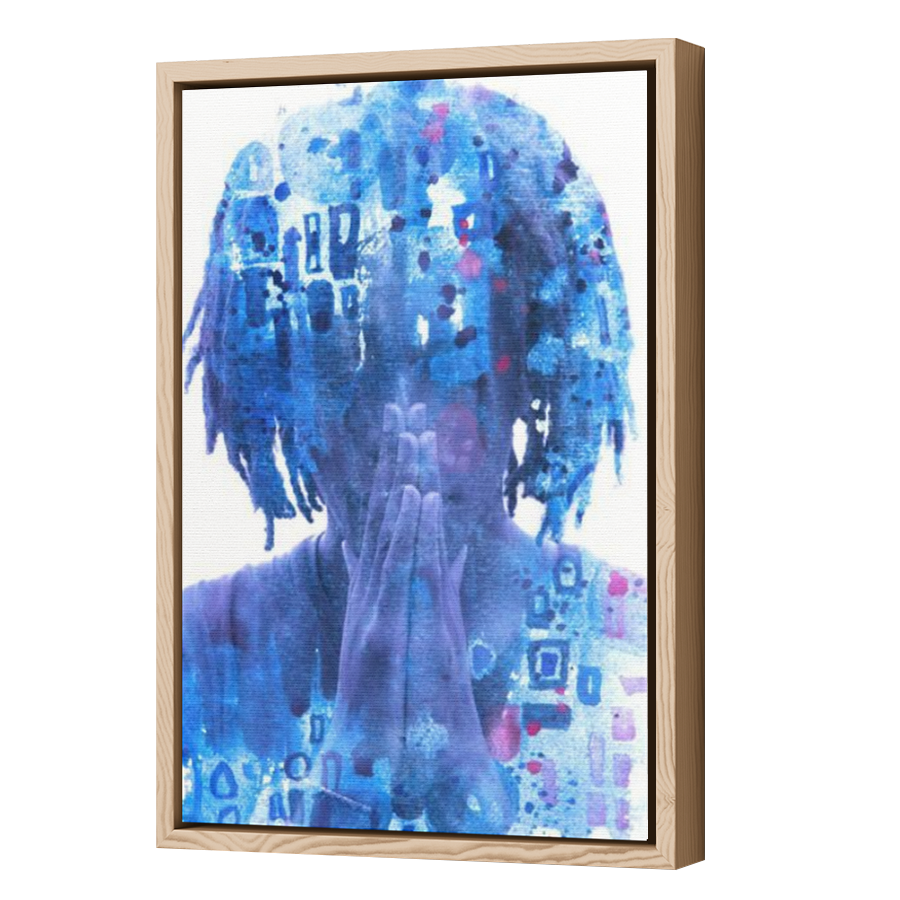 Thumbnail for Canvas - Wood Grain Floating Frame