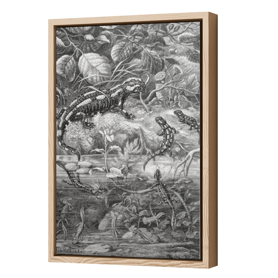 Thumbnail for Canvas - Wood Grain Floating Frame