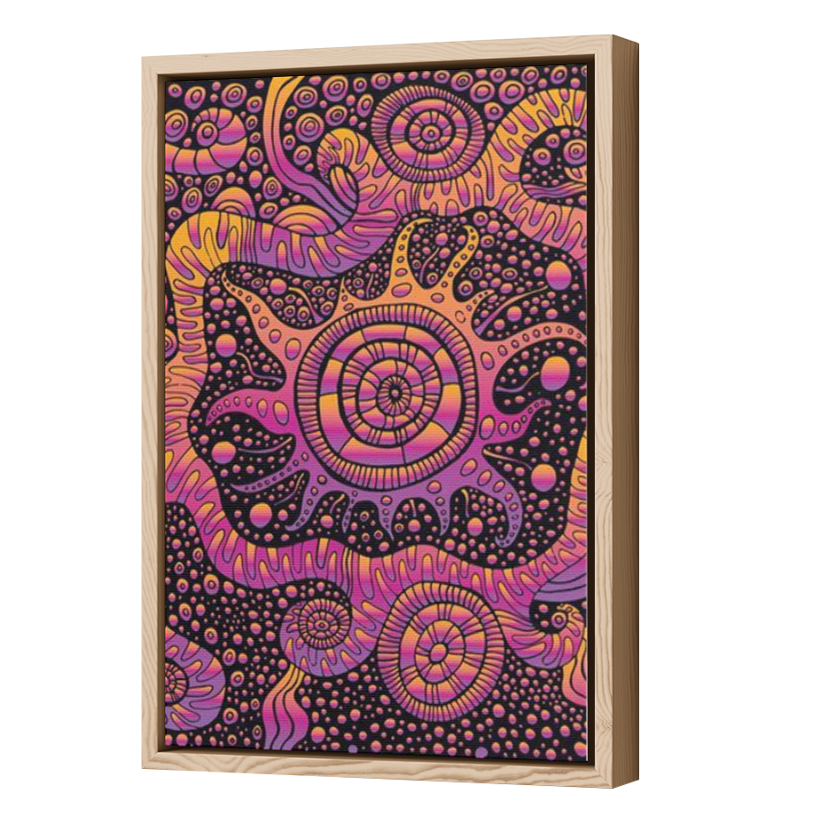 Thumbnail for Canvas - Wood Grain Floating Frame