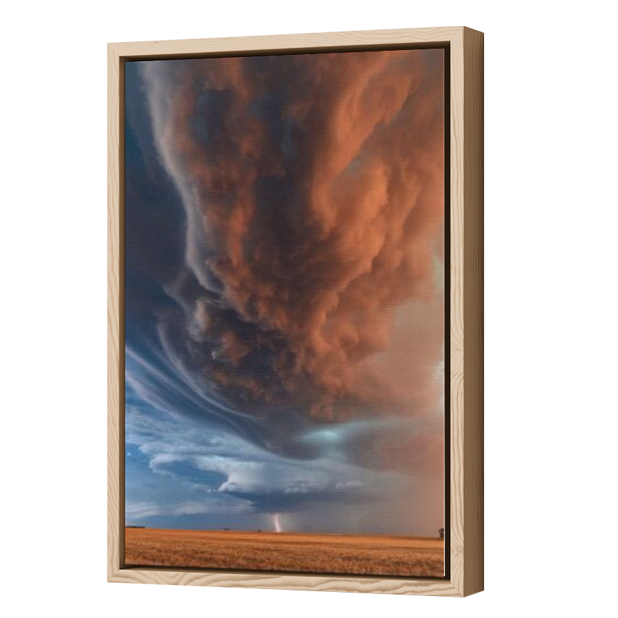 Thumbnail for Canvas - Wood Grain Floating Frame