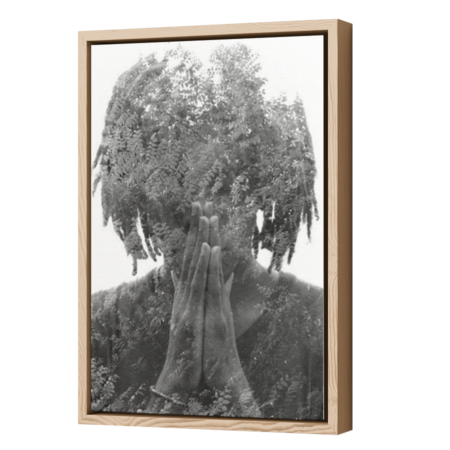 Thumbnail for Canvas - Wood Grain Floating Frame