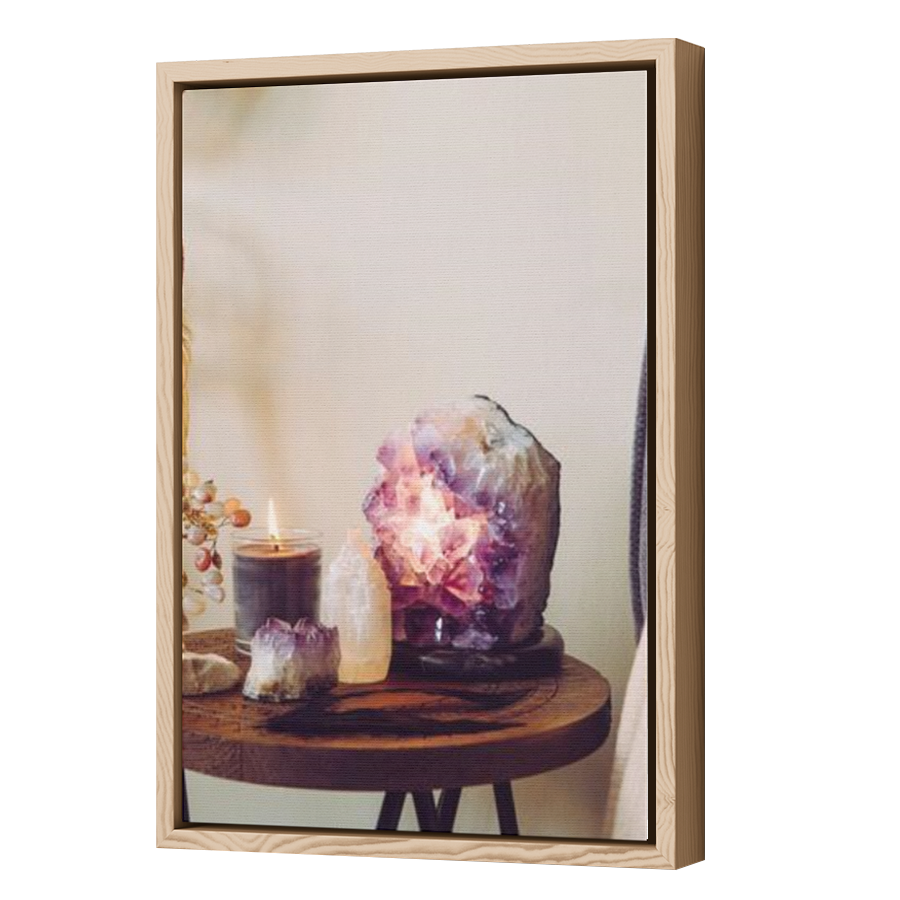 Thumbnail for Canvas - Wood Grain Floating Frame