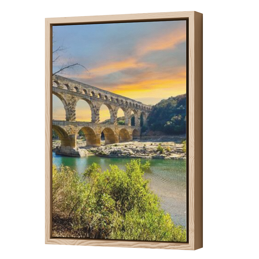 Thumbnail for Canvas - Wood Grain Floating Frame