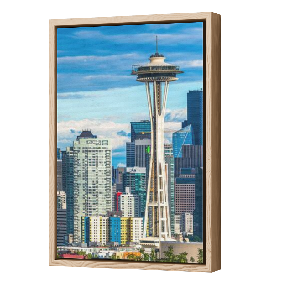 Thumbnail for Canvas - Wood Grain Floating Frame
