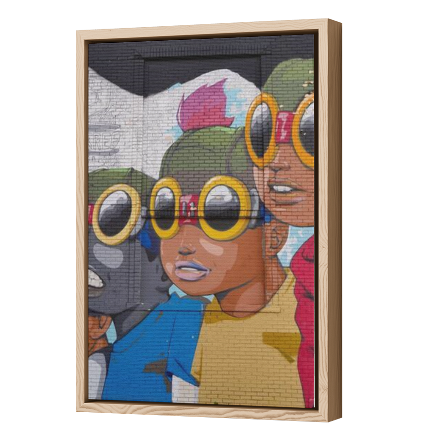 Thumbnail for Canvas - Wood Grain Floating Frame
