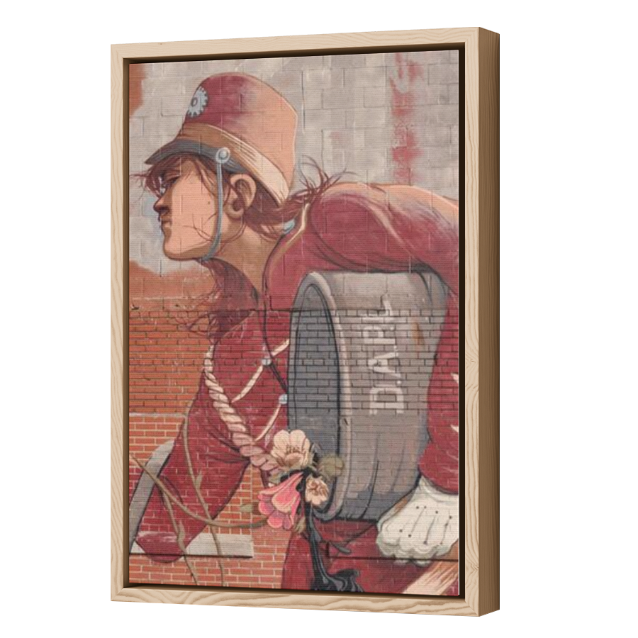 Thumbnail for Canvas - Wood Grain Floating Frame