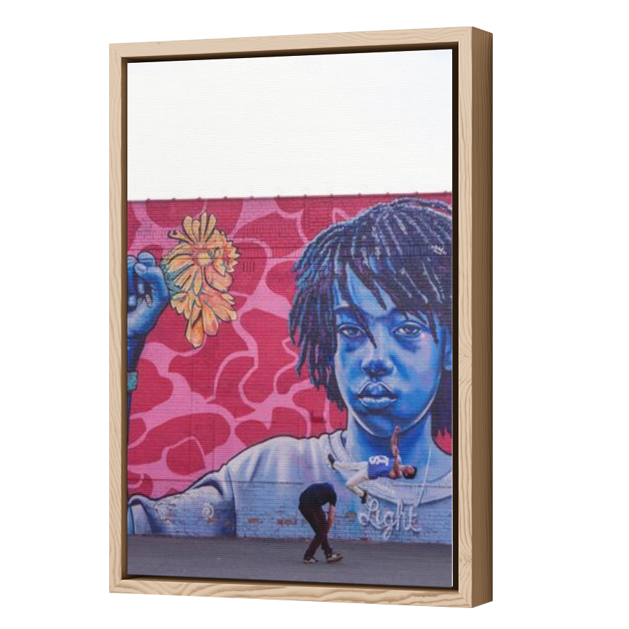 Thumbnail for Canvas - Wood Grain Floating Frame