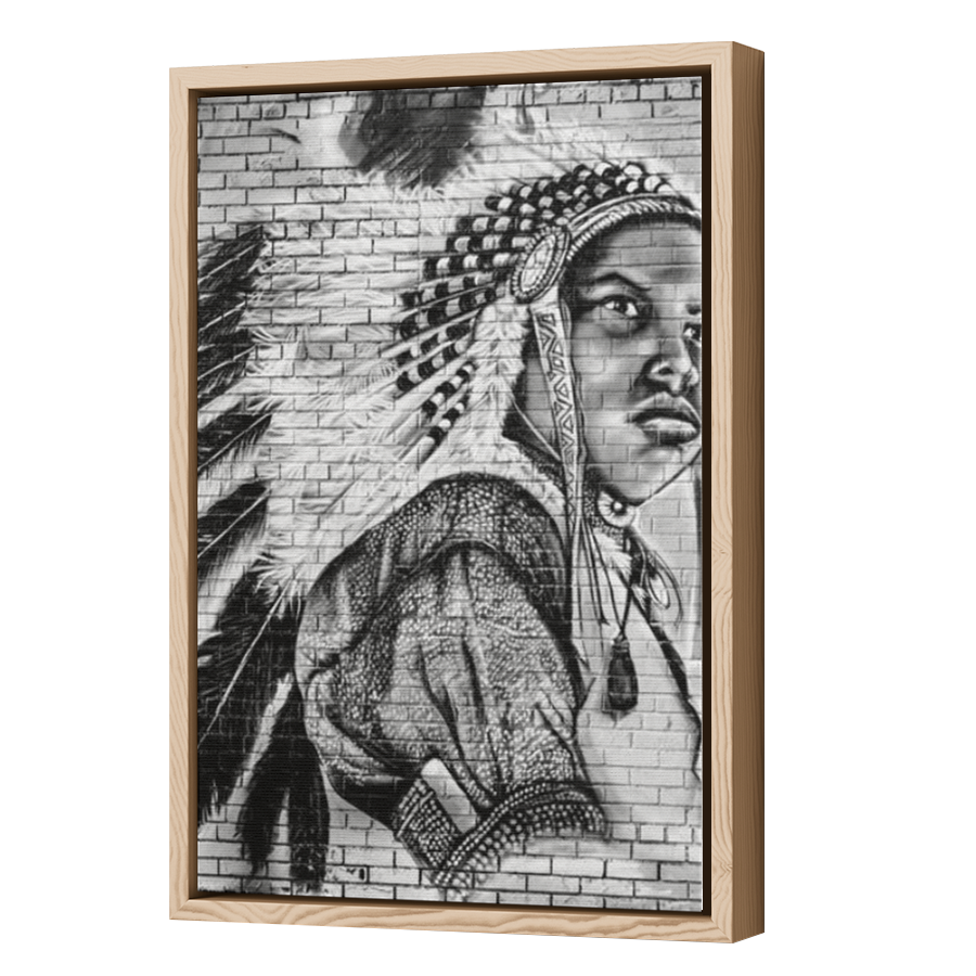 Thumbnail for Canvas - Wood Grain Floating Frame