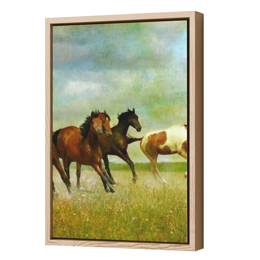 Thumbnail for Canvas - Wood Grain Floating Frame
