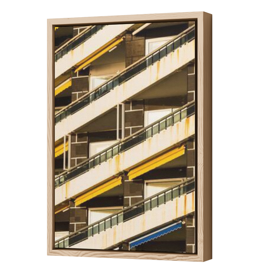 Thumbnail for Canvas - Wood Grain Floating Frame