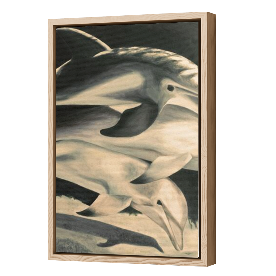 Thumbnail for Canvas - Wood Grain Floating Frame