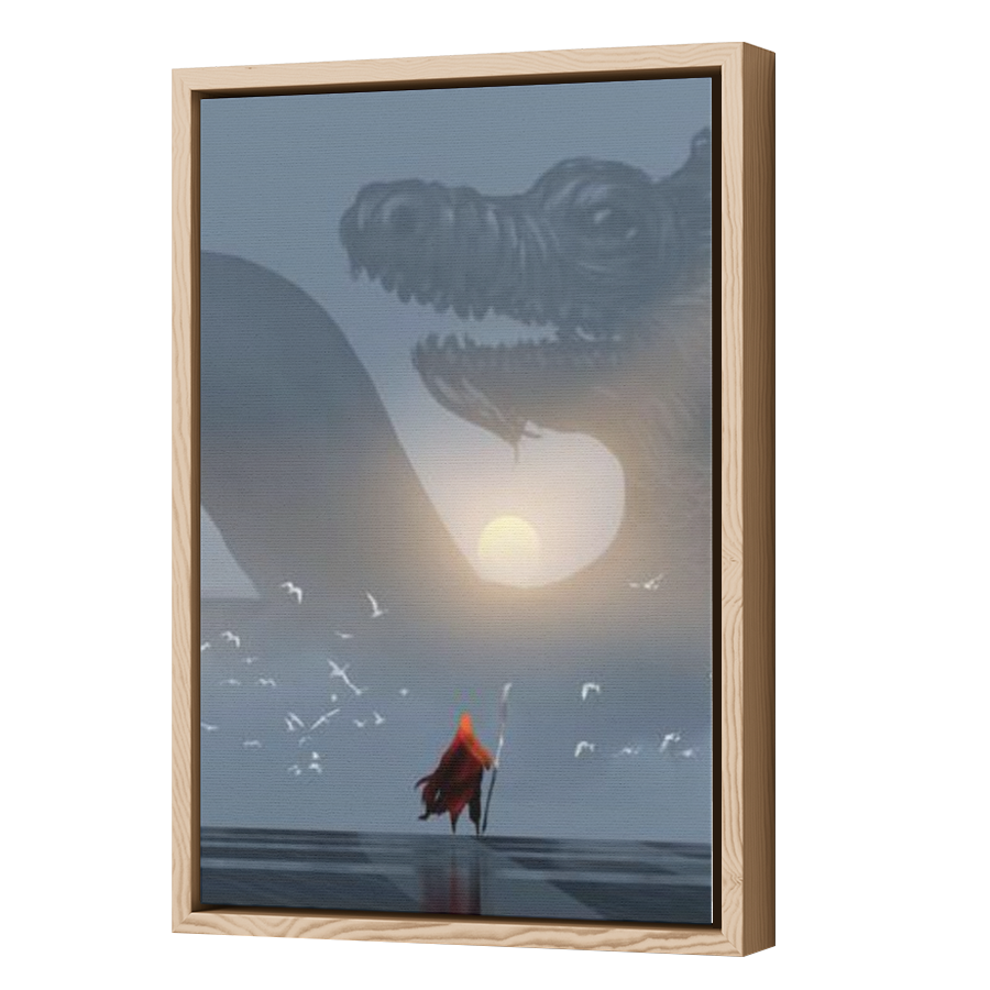 Thumbnail for Canvas - Wood Grain Floating Frame