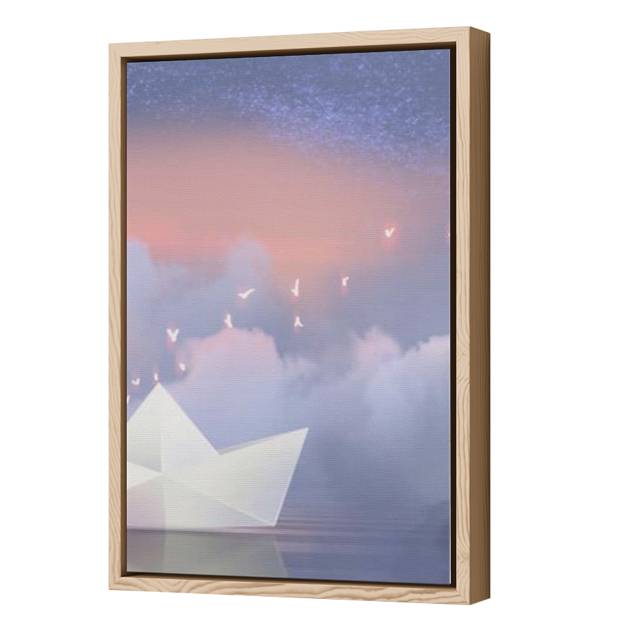 Thumbnail for Canvas - Wood Grain Floating Frame