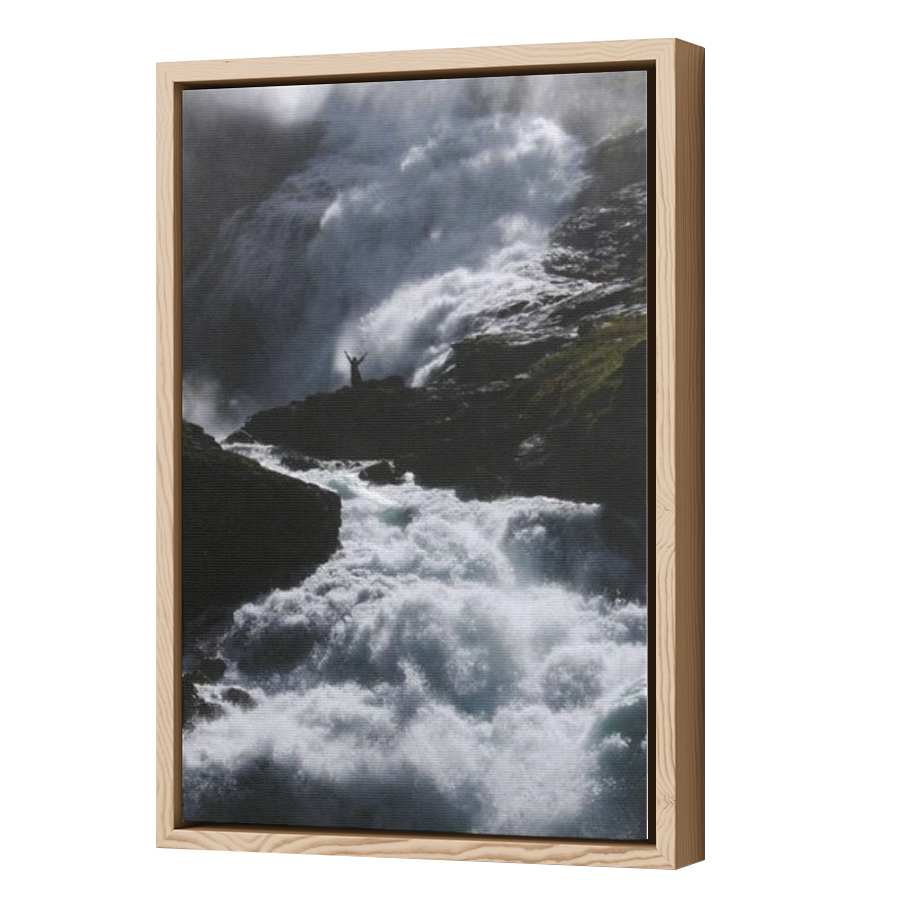 Thumbnail for Canvas - Wood Grain Floating Frame