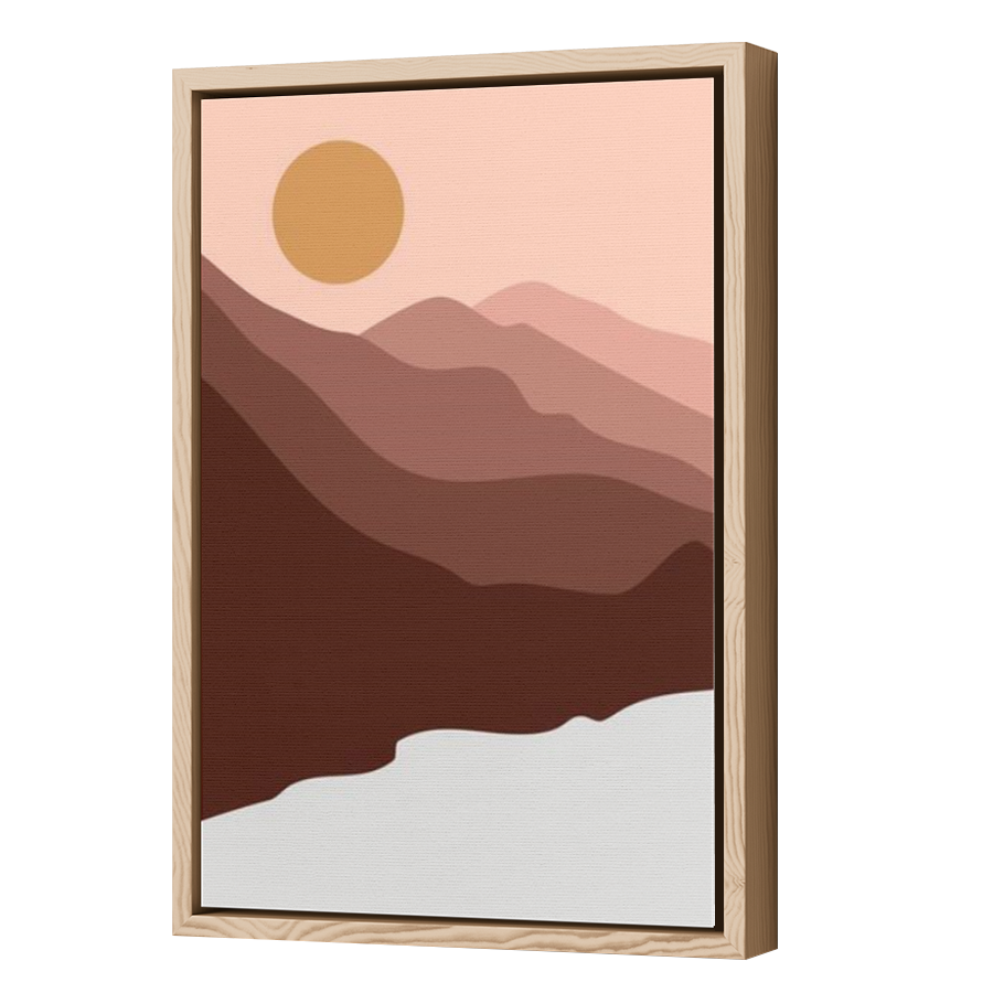 Thumbnail for Canvas - Wood Grain Floating Frame