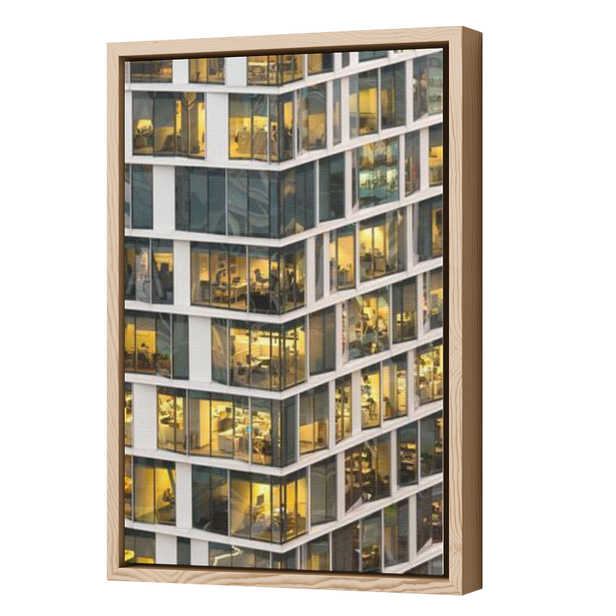 Thumbnail for Canvas - Wood Grain Floating Frame