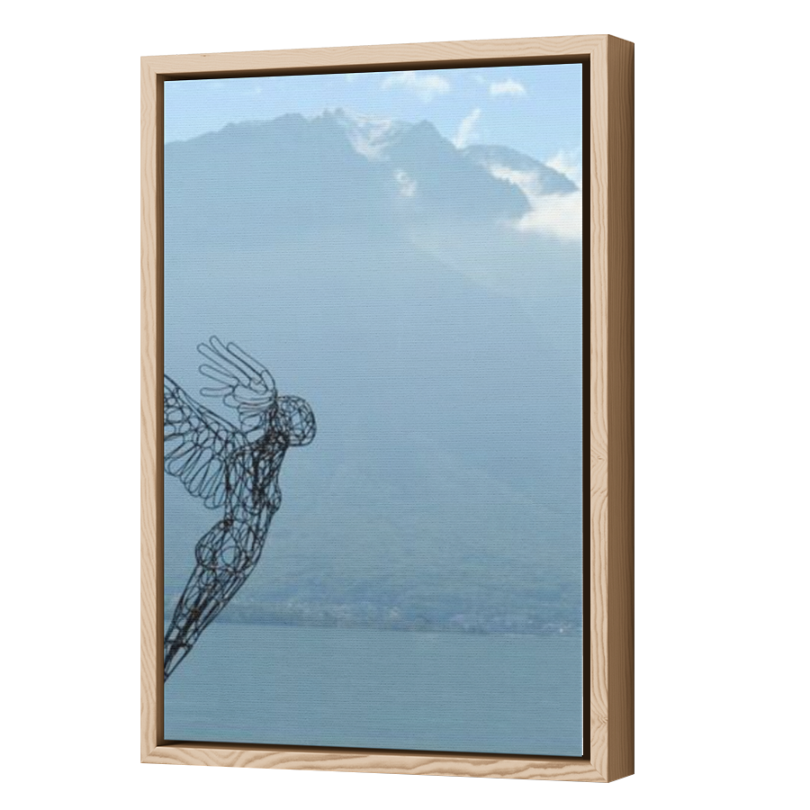 Thumbnail for Canvas - Wood Grain Floating Frame