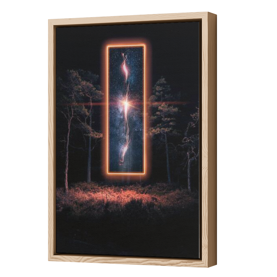 Thumbnail for Canvas - Wood Grain Floating Frame