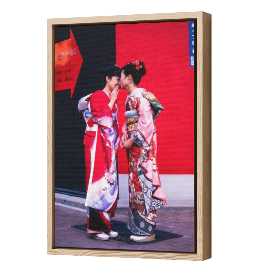 Thumbnail for Canvas - Wood Grain Floating Frame