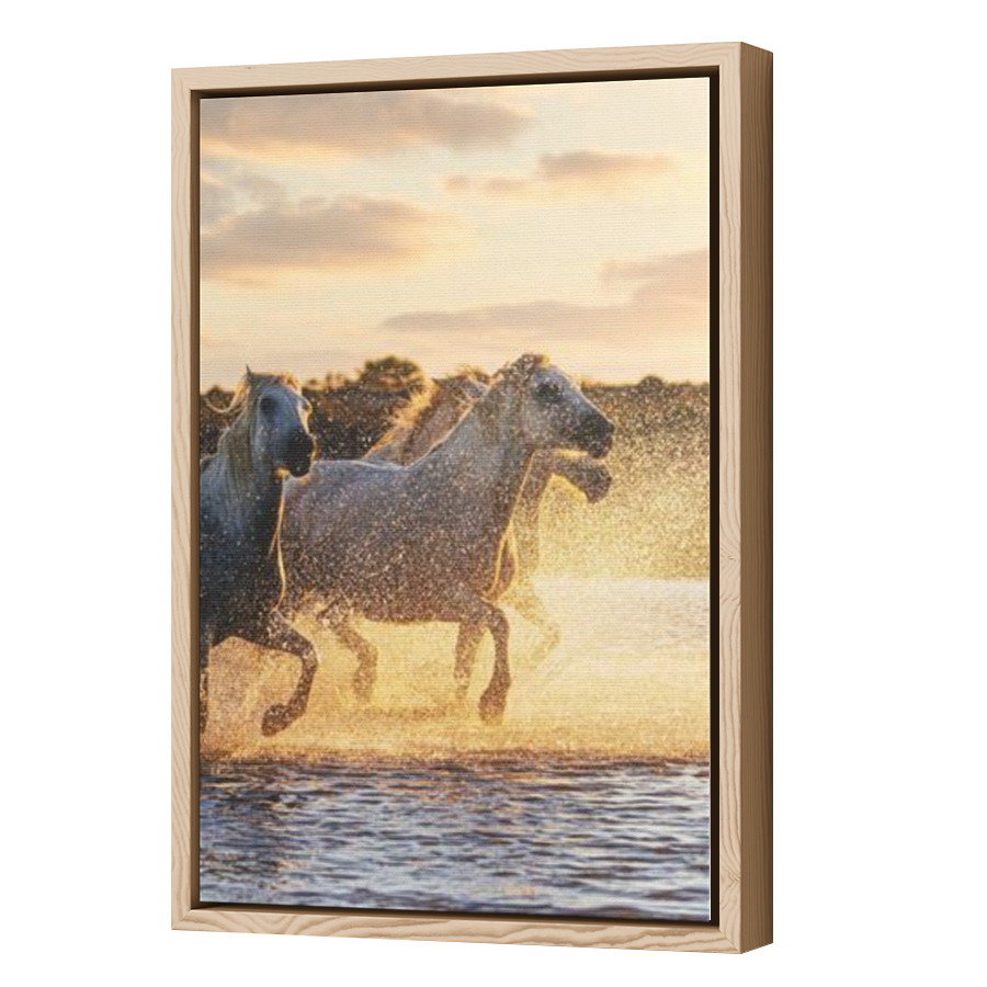 Thumbnail for Canvas - Wood Grain Floating Frame