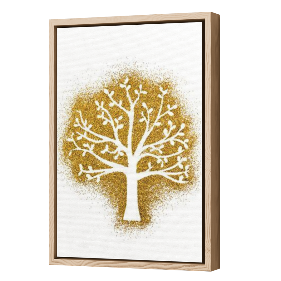 Thumbnail for Canvas - Wood Grain Floating Frame
