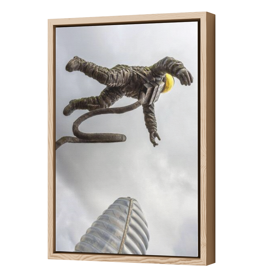 Thumbnail for Canvas - Wood Grain Floating Frame