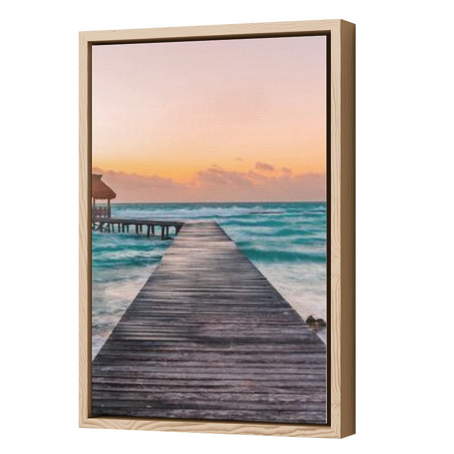 Thumbnail for Canvas - Wood Grain Floating Frame