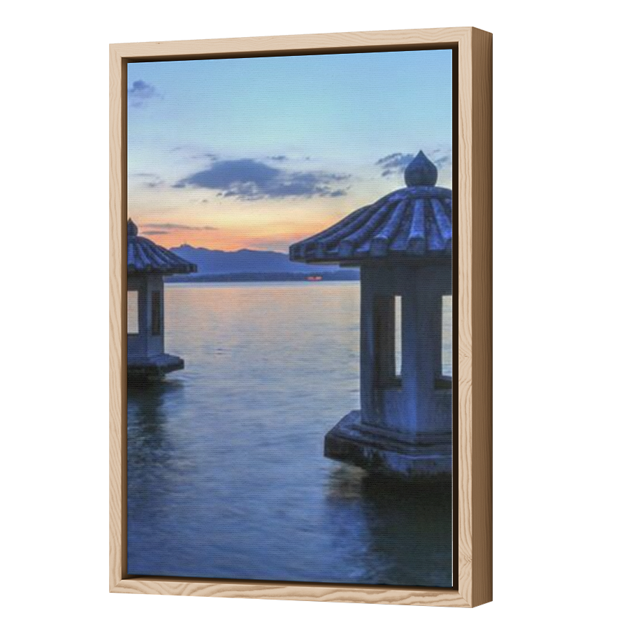Thumbnail for Canvas - Wood Grain Floating Frame