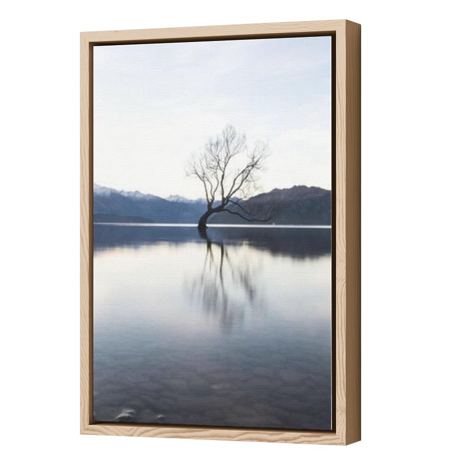 Thumbnail for Canvas - Wood Grain Floating Frame