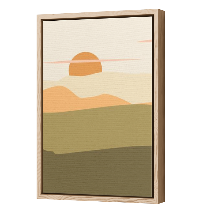 Thumbnail for Canvas - Wood Grain Floating Frame