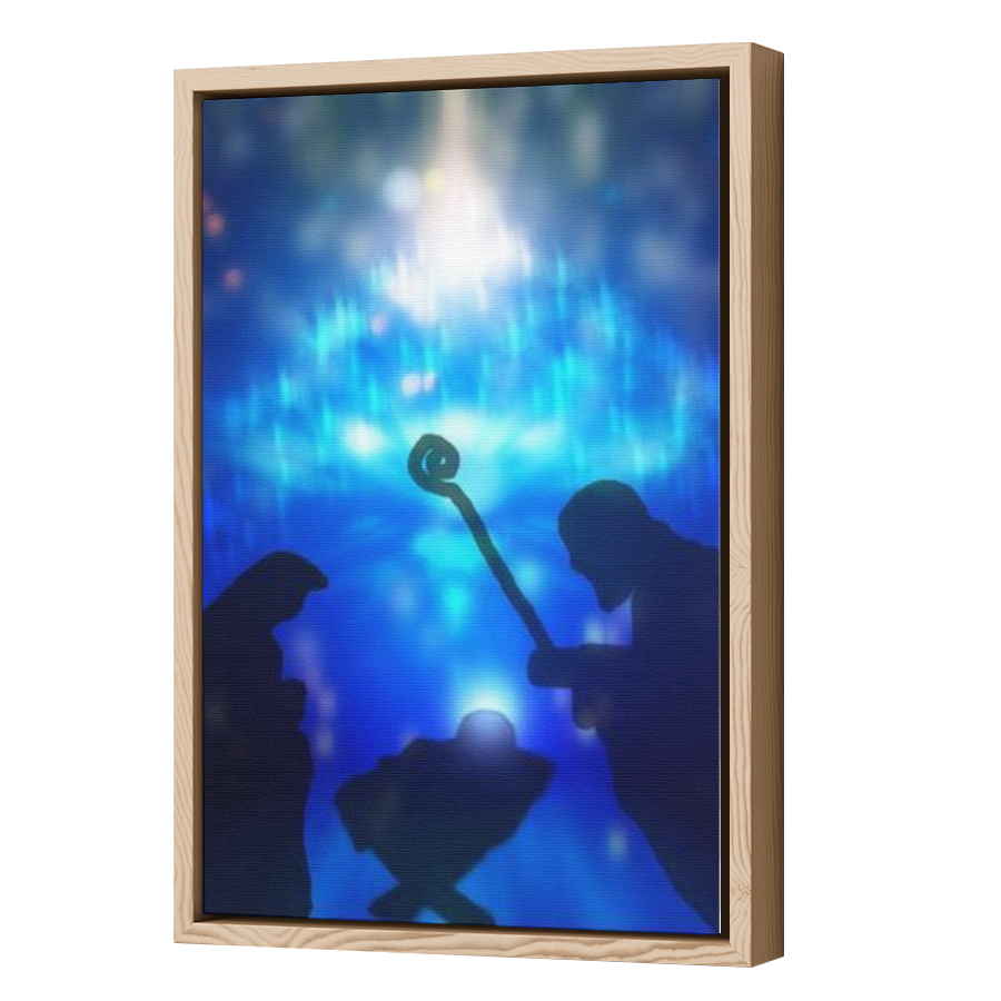 Thumbnail for Canvas - Wood Grain Floating Frame