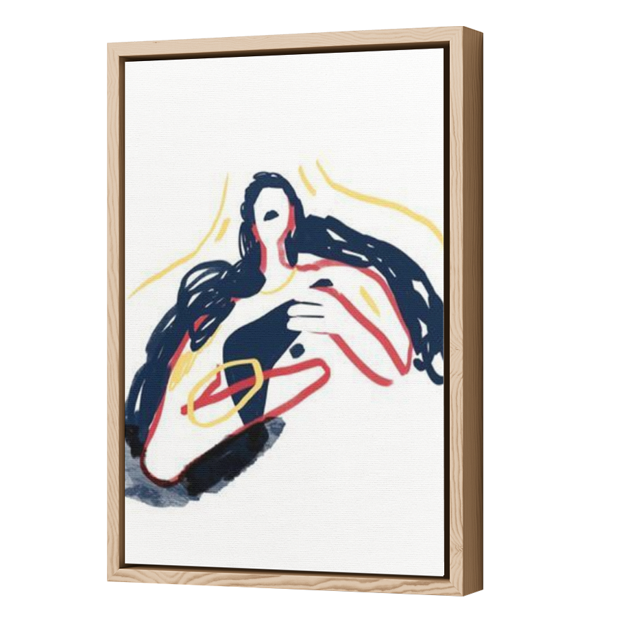 Thumbnail for Canvas - Wood Grain Floating Frame