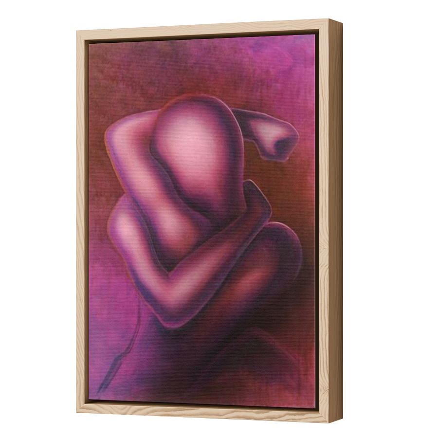 Thumbnail for Canvas - Wood Grain Floating Frame