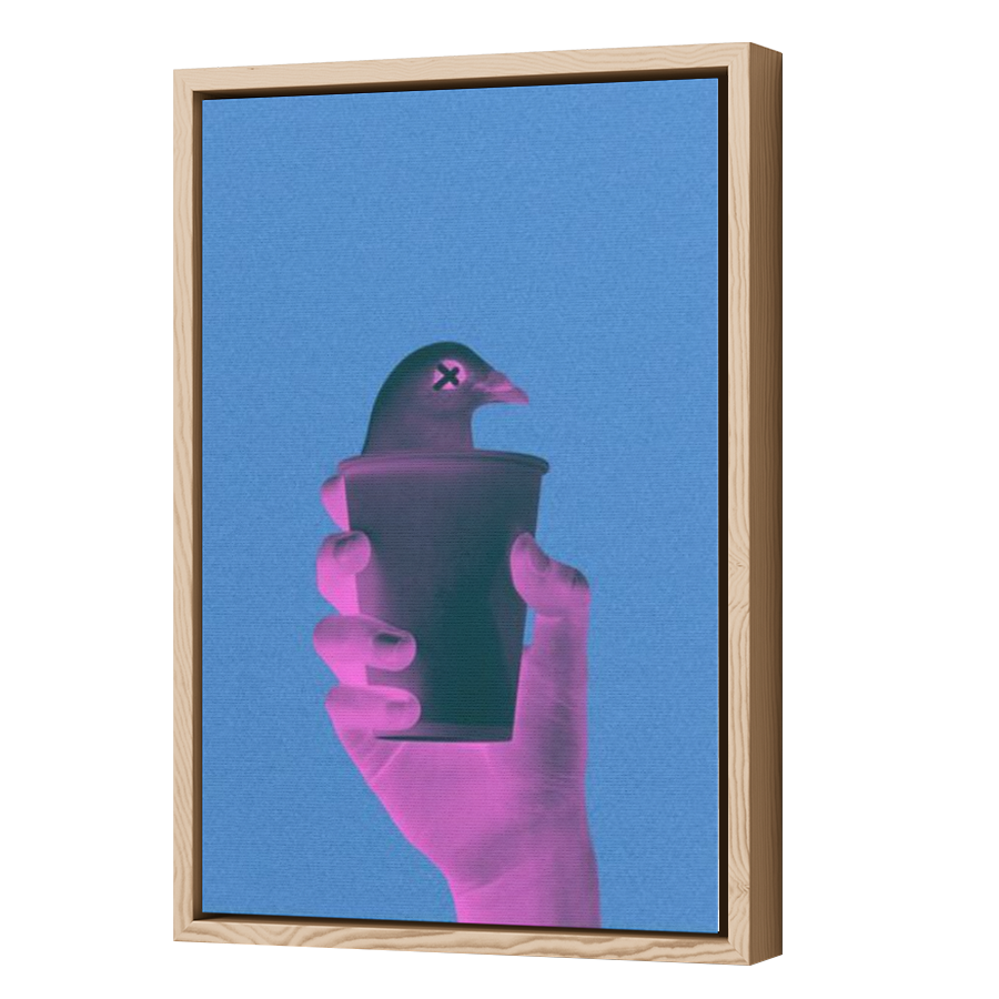 Thumbnail for Canvas - Wood Grain Floating Frame
