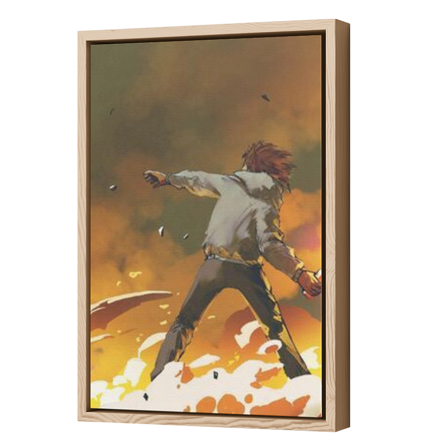 Thumbnail for Canvas - Wood Grain Floating Frame