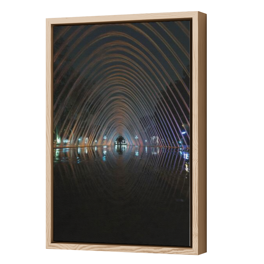 Thumbnail for Canvas - Wood Grain Floating Frame
