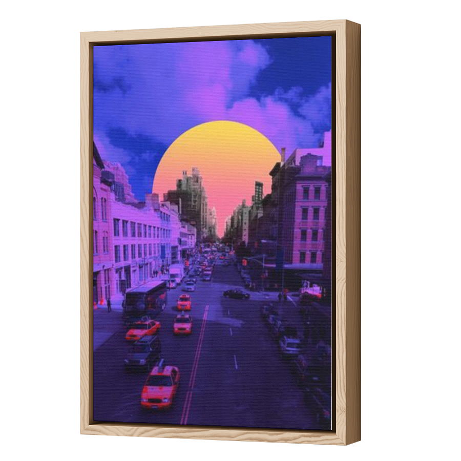 Thumbnail for Canvas - Wood Grain Floating Frame